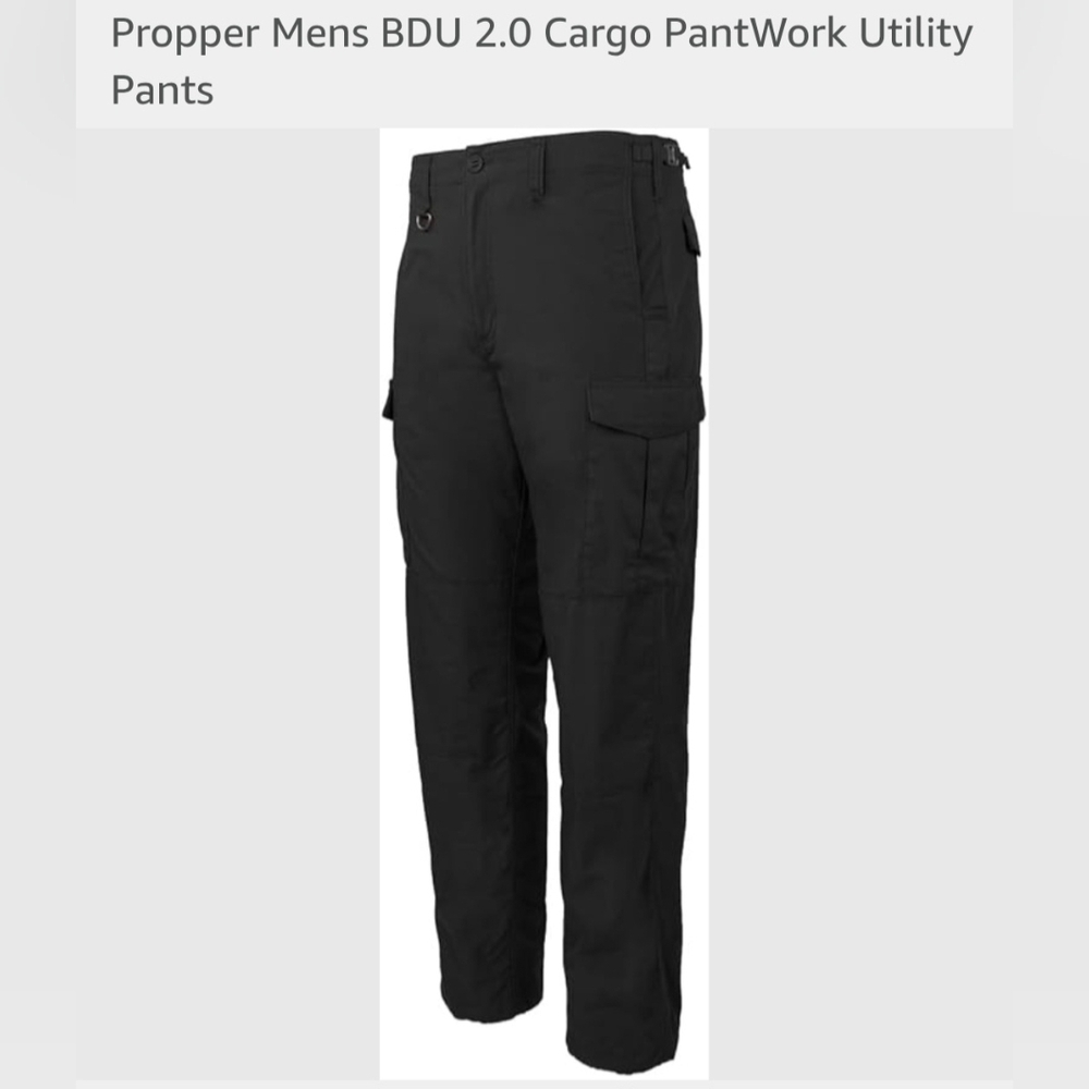 Propper Men's Black BDU 2.0 Cargo Pants, Size XXL/R, NWOT